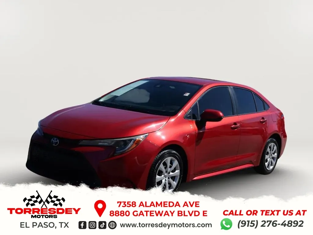 Red 2021 Toyota Corolla LE Sedan 4D for sale in El Paso, TX