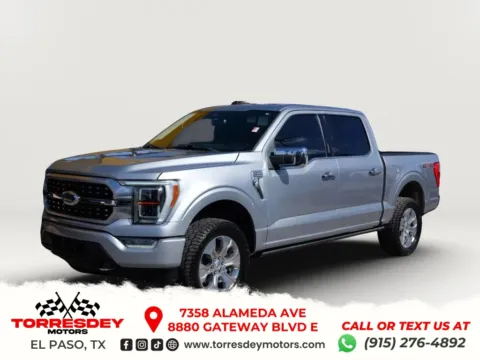 Silver 2021 Ford F-150 SuperCrew Cab Platinum Pickup 4D 5 1/2 ft for sale in El Paso, TX