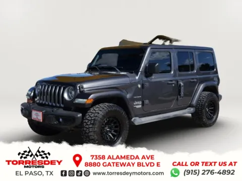 Black 2018 Jeep Wrangler Unlimited All New Sahara Sport Utility 4D for sale in El Paso, TX