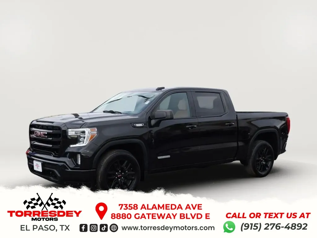 Black 2021 GMC Sierra 1500 Crew Cab Elevation Pickup 4D 5 3/4 ft for sale in El Paso, TX