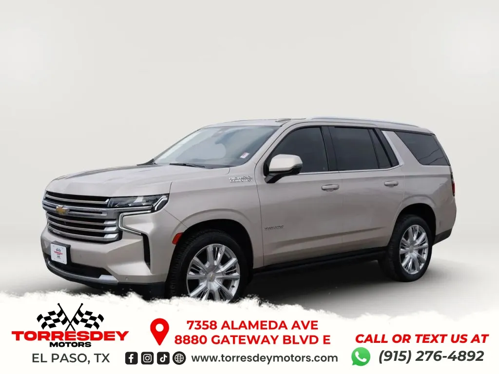 Beige 2021 Chevrolet Tahoe High Country Sport Utility 4D for sale in El Paso, TX