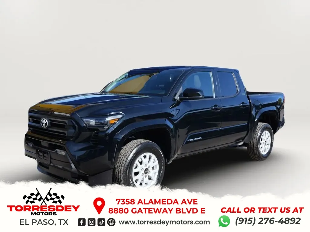 Black 2025 Toyota Tacoma Double Cab SR5 Pickup 4D 5 ft for sale in El Paso, TX