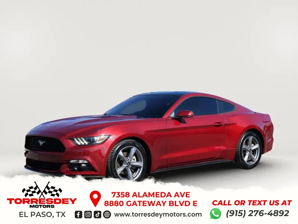 Red 2017 Ford Mustang EcoBoost Coupe 2D for sale in El Paso, TX