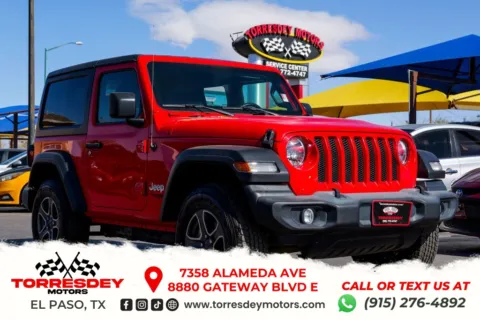 Red 2019 Jeep Wrangler Sport SUV 2D for sale in El Paso, TX