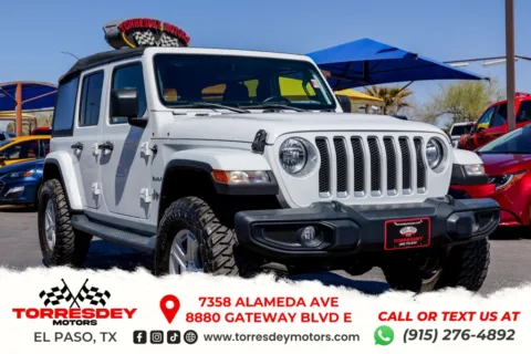 White 2020 Jeep Wrangler Unlimited North Edition Sport Utility 4D for sale in El Paso, TX