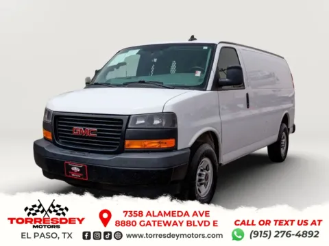 White 2021 GMC Savana 2500 Cargo Regular Van 3D for sale in El Paso, TX