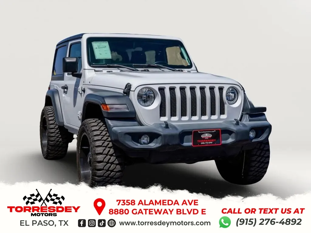 White 2020 Jeep Wrangler Sport S Sport Utility 2D for sale in El Paso, TX