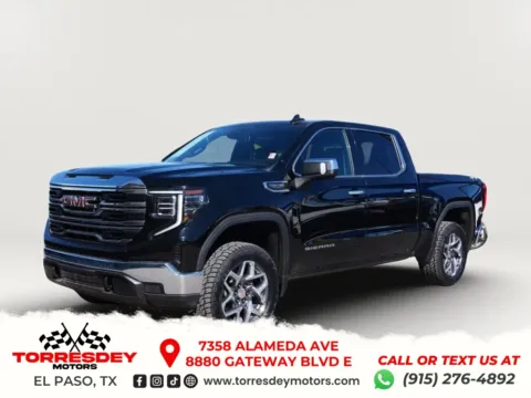 Black 2025 GMC Sierra 1500 Crew Cab SLT Pickup 4D 5 3/4 ft for sale in El Paso, TX