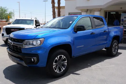 Blue 2021 Chevrolet Colorado Crew Cab Z71 Pickup 4D 5 ft for sale in El Paso, TX