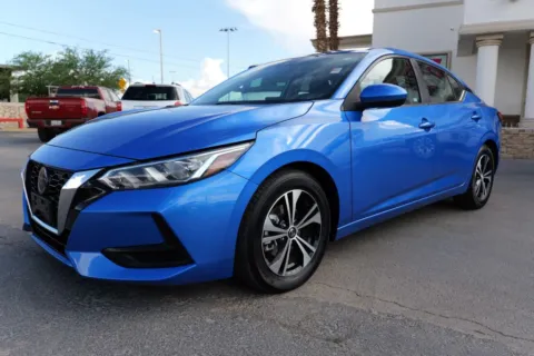 Blue 2021 Nissan Sentra SV Sedan 4D for sale in El Paso, TX