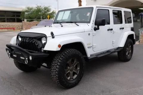 White 2015 Jeep Wrangler Unlimited Sahara Sport Utility 4D for sale in El Paso, TX