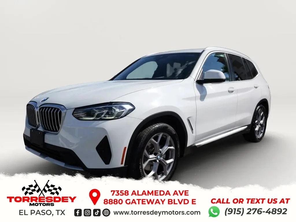 White 2023 BMW X3 sDrive30i Sport Utility 4D for sale in El Paso, TX