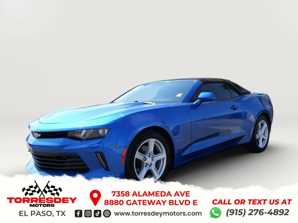 Blue 2017 Chevrolet Camaro LT Convertible 2D for sale in El Paso, TX