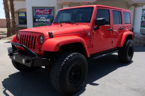 Red 2013 Jeep Wrangler Unlimited Rubicon Sport Utility 4D for sale in El Paso, TX