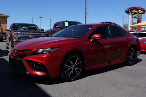 Red 2021 Toyota Camry SE Sedan 4D for sale in El Paso, TX