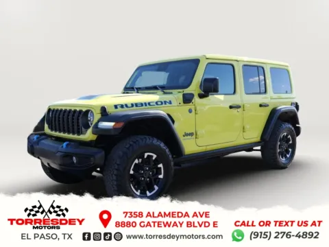 Yellow 2024 Jeep Wrangler 4xe Rubicon 4xe Sport Utility 4D for sale in El Paso, TX