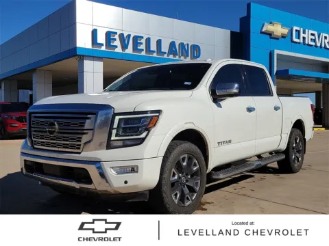 White 2021 Nissan Titan Platinum Reserve for sale in Levelland, TX