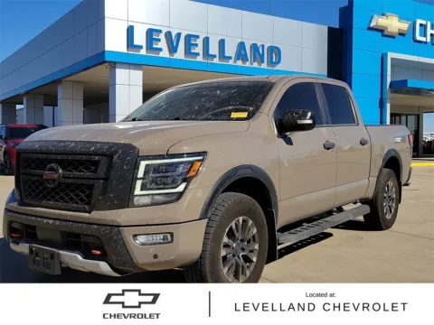 Beige 2021 Nissan Titan PRO-4X for sale in Levelland, TX