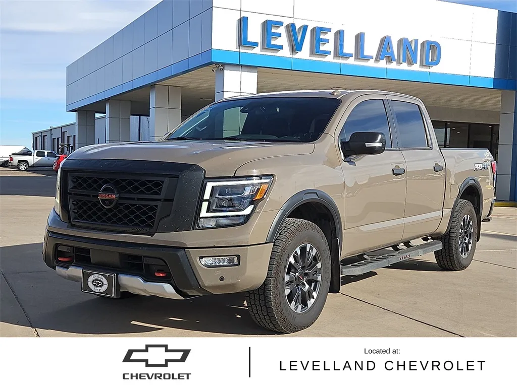 Beige 2021 Nissan Titan PRO-4X for sale in Levelland, TX