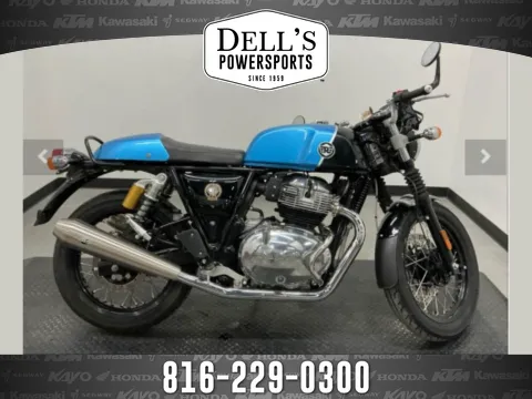 Blue 2022 Royal Enfield Twins Continental GT 650 for sale in Grain Valley, MO