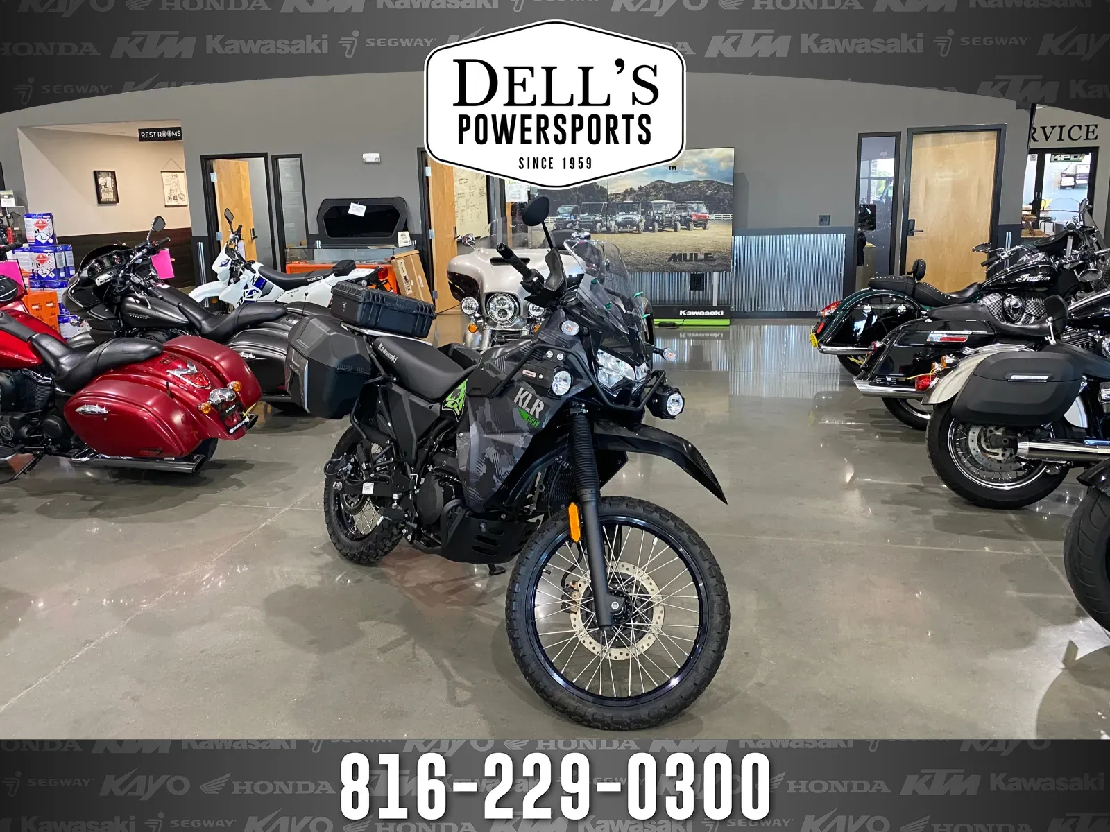 Black 2023 Kawasaki KLR 650 Adventure ABS for sale in Grain Valley, MO