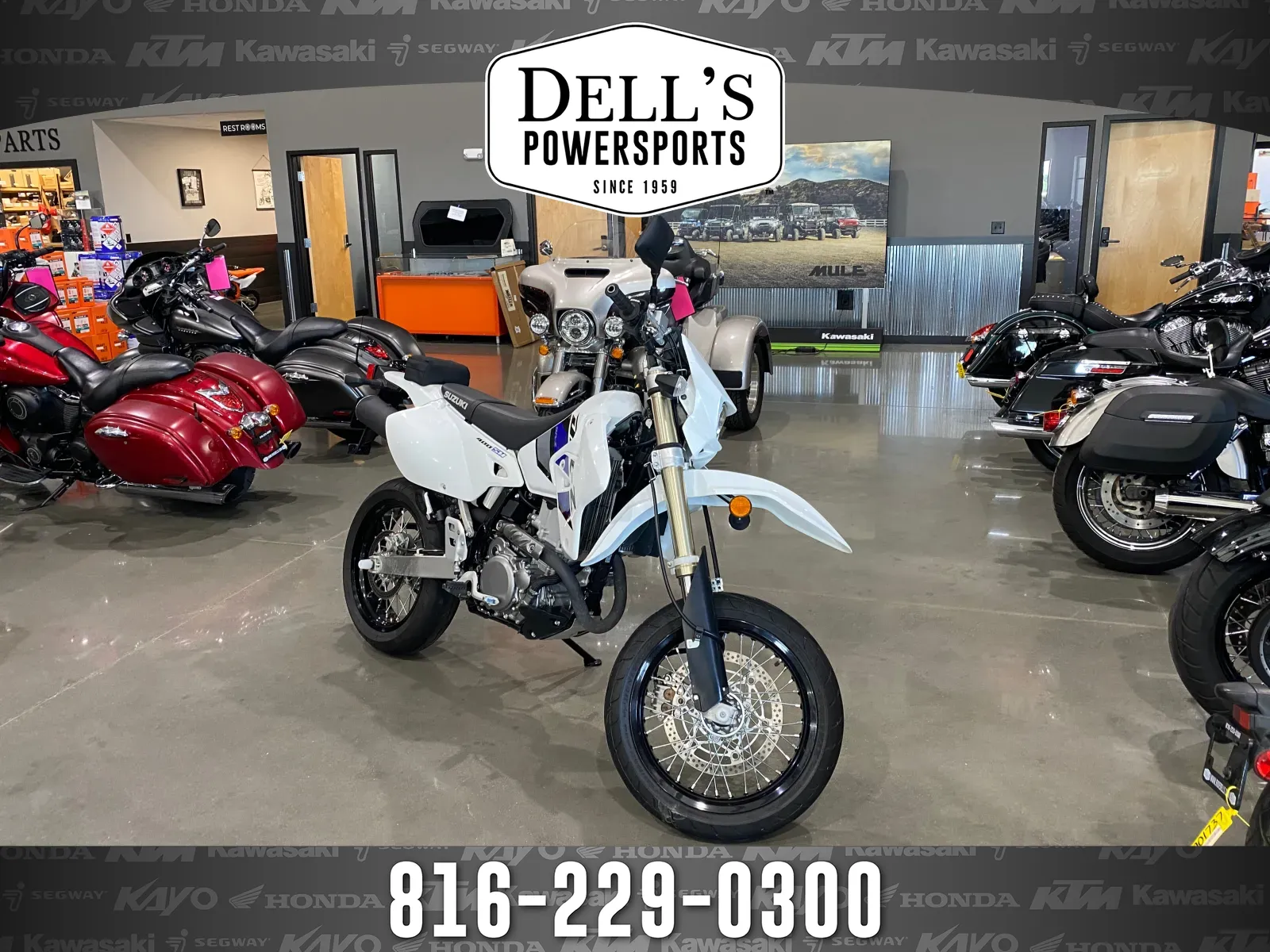 White 2022 Suzuki DR-Z 400SM for sale in Grain Valley, MO