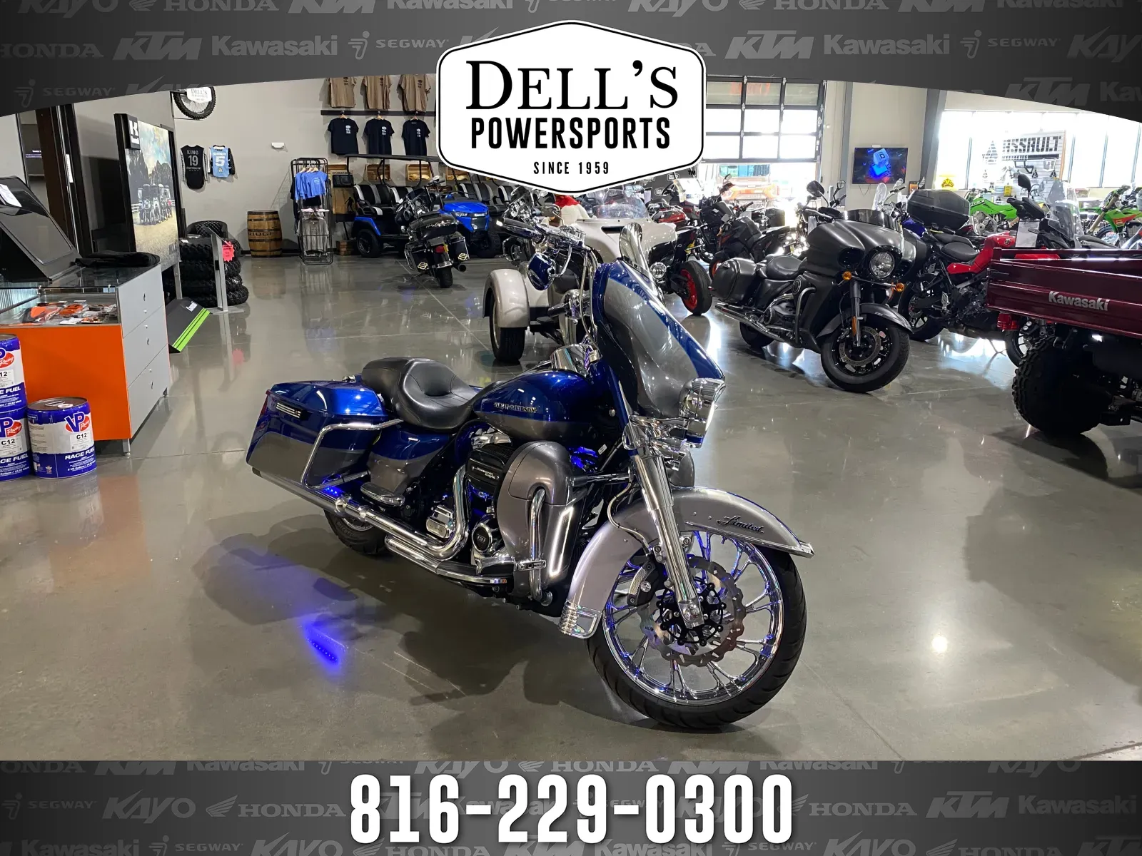 Blue 2017 Harley-Davidson Electra Glide Ultra Limited for sale in Grain Valley, MO