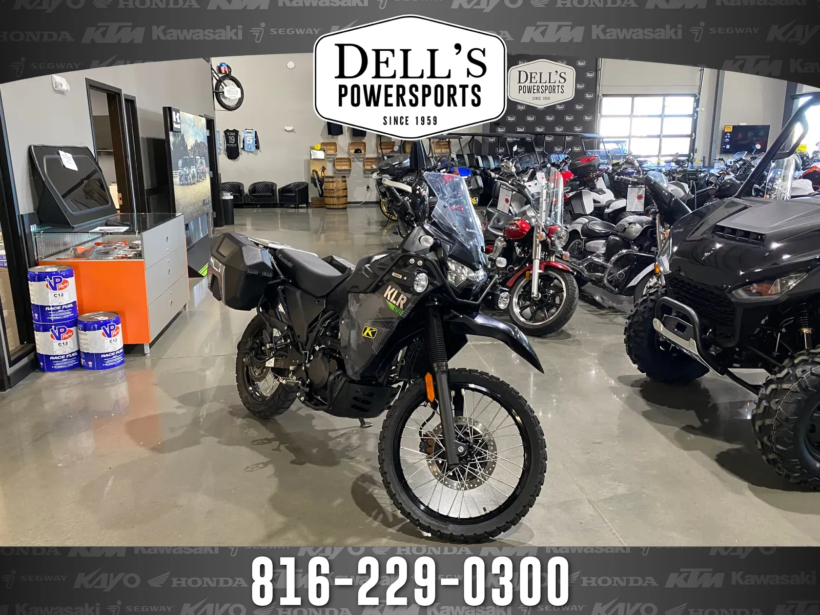 Black 2023 Kawasaki KLR 650 Adventure ABS for sale in Grain Valley, MO