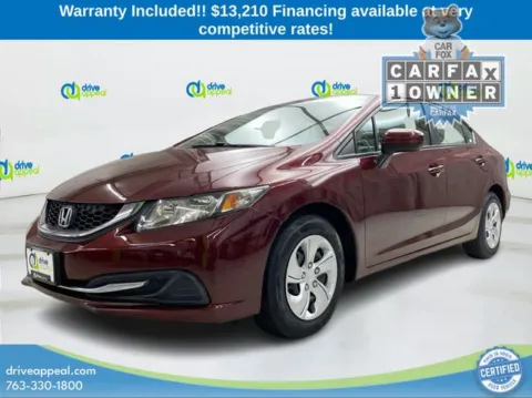 Red 2014 Honda Civic LX for sale in Bloomington, MN