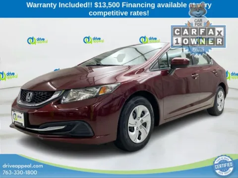 Red 2014 Honda Civic LX for sale in Bloomington, MN