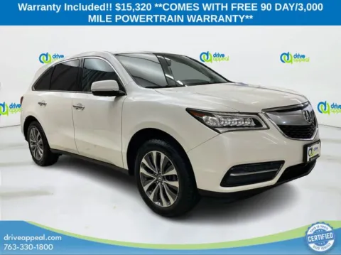 White 2016 Acura MDX 3.5L for sale in Bloomington, MN