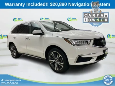 White 2020 Acura MDX Technology for sale in Bloomington, MN