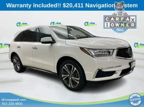 White 2020 Acura MDX Technology for sale in Bloomington, MN