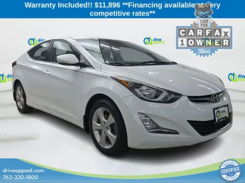 White 2016 Hyundai Elantra Value Edition for sale in Bloomington, MN