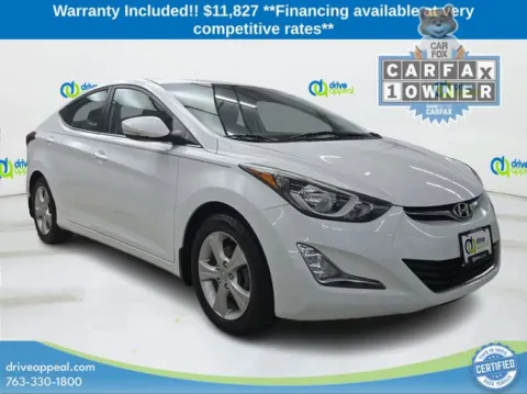 White 2016 Hyundai Elantra Value Edition for sale in Bloomington, MN
