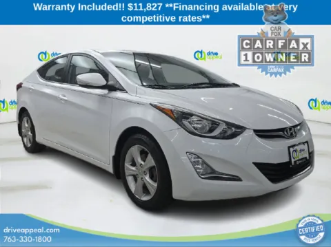 White 2016 Hyundai Elantra Value Edition for sale in Bloomington, MN