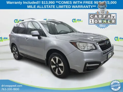 Silver 2017 Subaru Forester 2.5i Premium for sale in Bloomington, MN