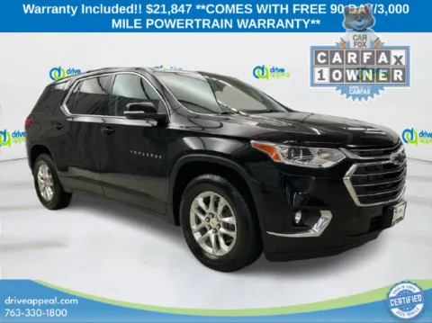 Black 2021 Chevrolet Traverse LT for sale in Bloomington, MN
