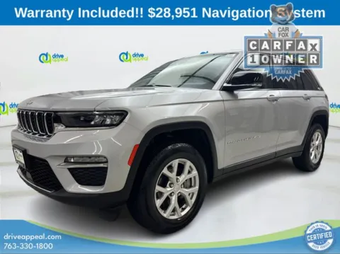 Silver 2023 Jeep Grand Cherokee Limited for sale in Bloomington, MN