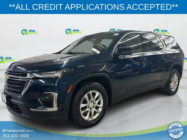 Blue 2022 Chevrolet Traverse LS for sale in Bloomington, MN