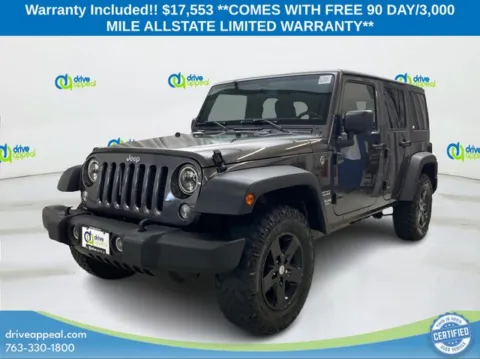 Gray 2017 Jeep Wrangler Unlimited Sport for sale in Bloomington, MN