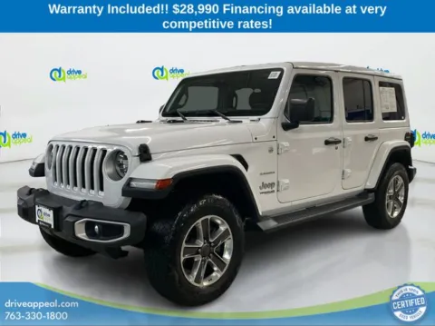 White 2020 Jeep Wrangler Unlimited Sahara for sale in Bloomington, MN