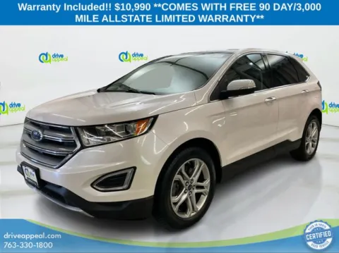 White 2016 Ford Edge Titanium for sale in Bloomington, MN