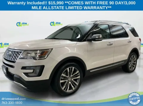White 2017 Ford Explorer Platinum for sale in Bloomington, MN