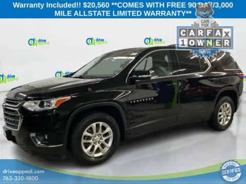 Black 2019 Chevrolet Traverse LT for sale in Bloomington, MN