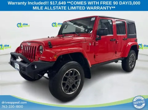 Red 2015 Jeep Wrangler Unlimited Sahara for sale in Bloomington, MN