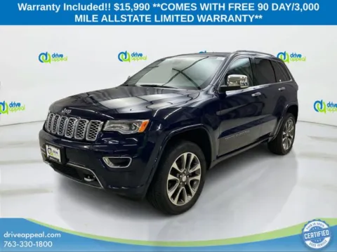 Blue 2017 Jeep Grand Cherokee Overland for sale in New Hope, MN