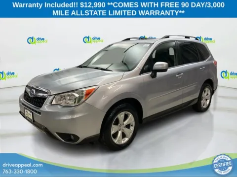 Silver 2015 Subaru Forester 2.5i Limited for sale in New Hope, MN