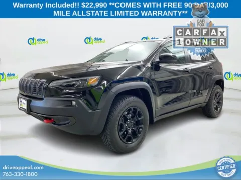 Black 2022 Jeep Cherokee Trailhawk for sale in New Hope, MN