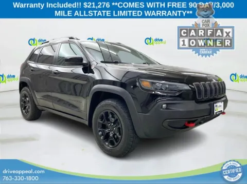 Black 2022 Jeep Cherokee Trailhawk for sale in New Hope, MN